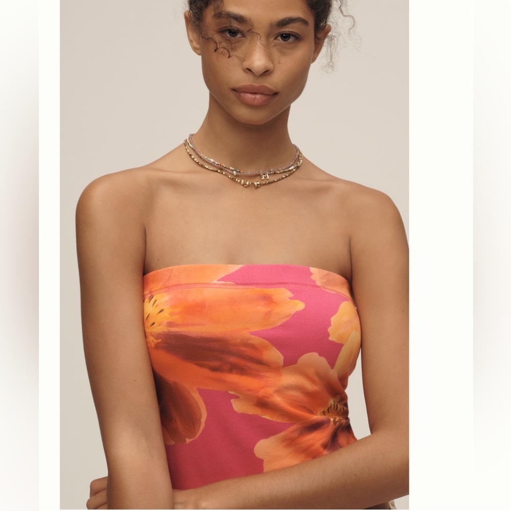The sunny strapless tube top Anthropologie pilcro